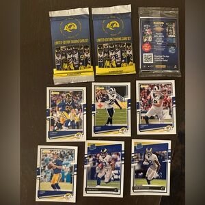 Los Angeles Rams Trading Cards lot of 9 ( 3 packs and 6 individuals)